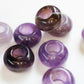 Amethyst Dread Beads - Set of 2 beads - 6mm beads hole - Dreadlocks, Dread Jewelry, Dread Accessories, Loc beads  Stone Dread Beads