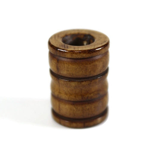 Dark Brown Bone Dread Bead // 8 mm Bead Hole // Dreadlock Beads, Dread Jewelry, Dread Accessories, Large Hole Beads, Hair Beads