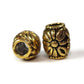 2 pack Daisy Dread Bead Gold - 5mm bead hole - Large Hole Beads for Jewelry, Hair, Braids, Dreadlocks, & Beards, metal dread bead