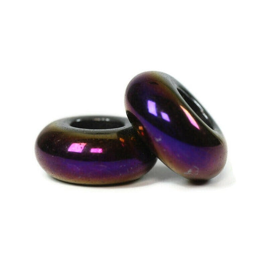 Nebula Dreadlock Bead // 6mm Beads Hole - Set of 2 // Beads for Dreadlocks, Dread Beads, Hair Jewelry, metal dread bead