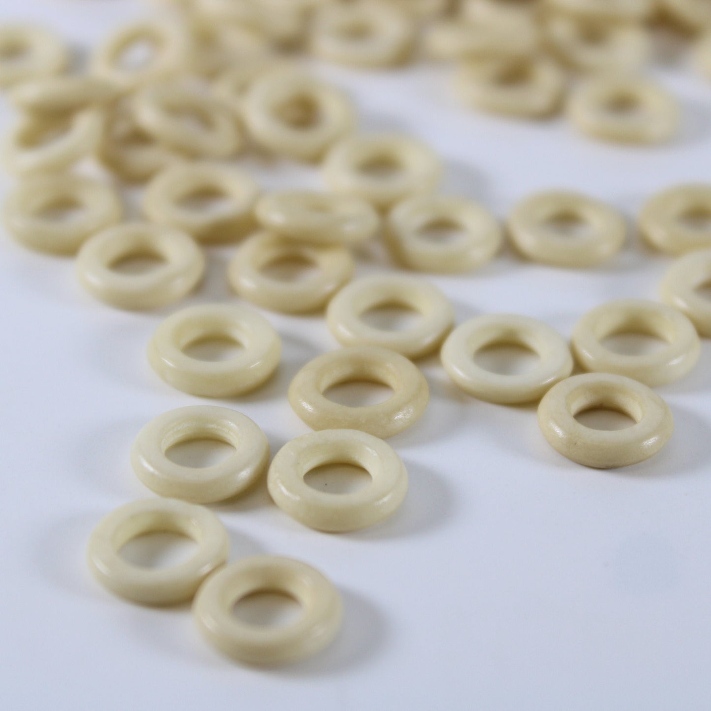 5 Pack - TEA STAINED - Bone Dread Bead from 4mm Bead Hole.  Bone Dreadlock Beads, Dread Jewelry, Natural Dread Beads, Loc Accessories
