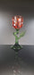 Piranha Plant Mushroom Flower Hand Blown Wine Glass, Ready To Ship