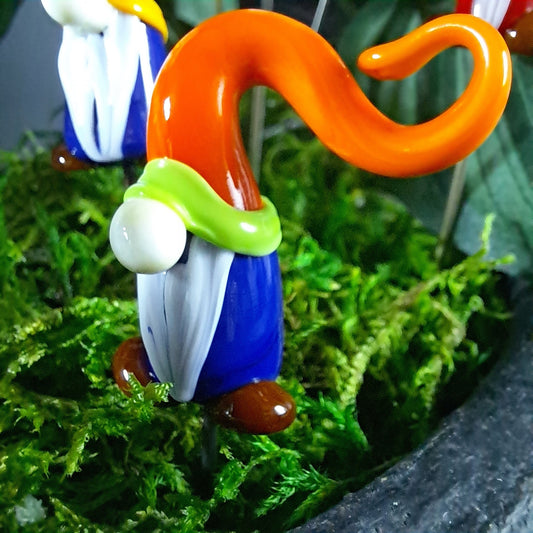 Glass Gnome Plant Pals Unique House Plant and Fairy Garden Decor