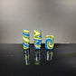 Forest Spring Glass Dread Bead / CUSTOM Style and sizes Options / 4-16mm Bead Holes / Spiral - Wig wag - Twist / Custom Loc Accessories