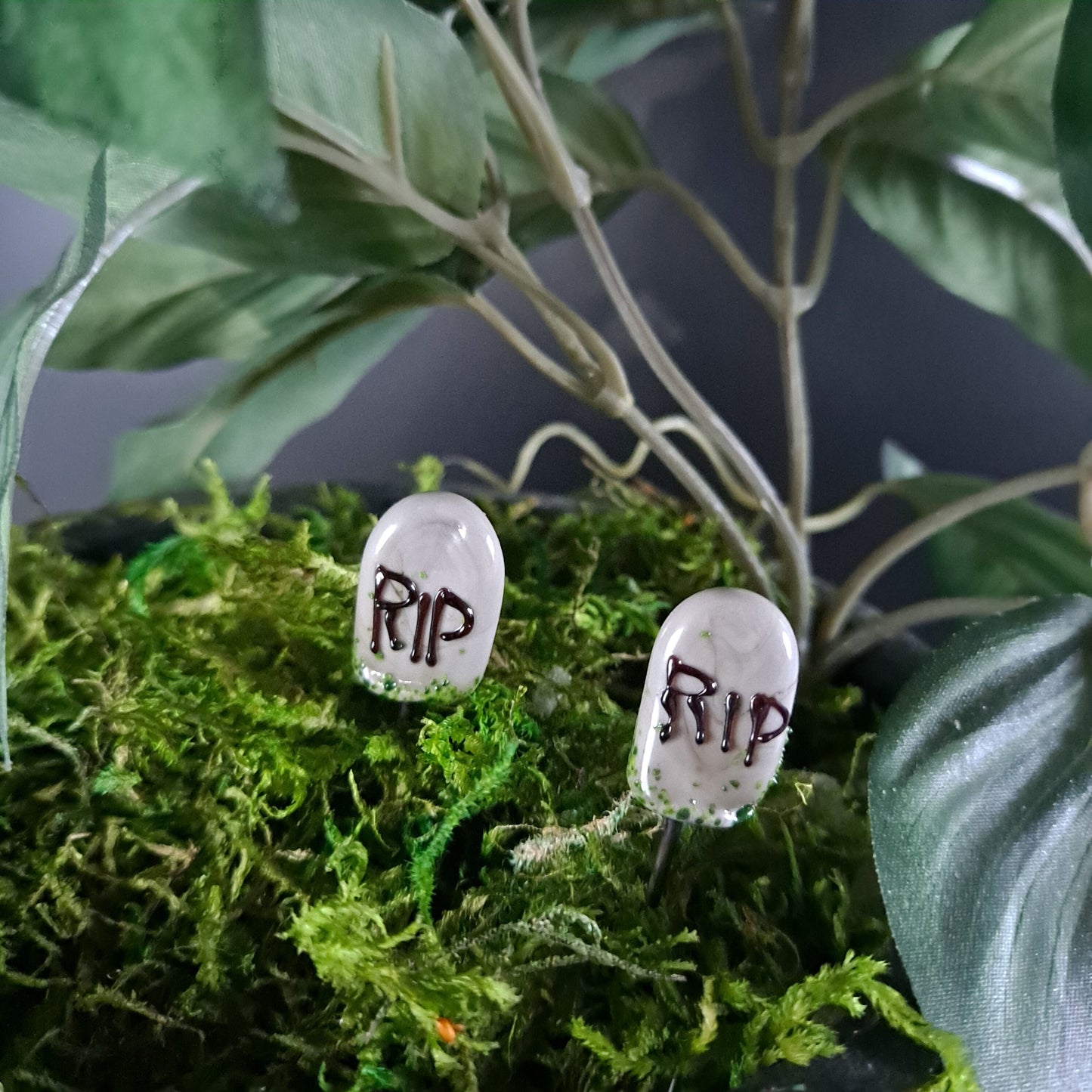 Tomb Stone Plant Pals, House plant and Fairy Garden Decor