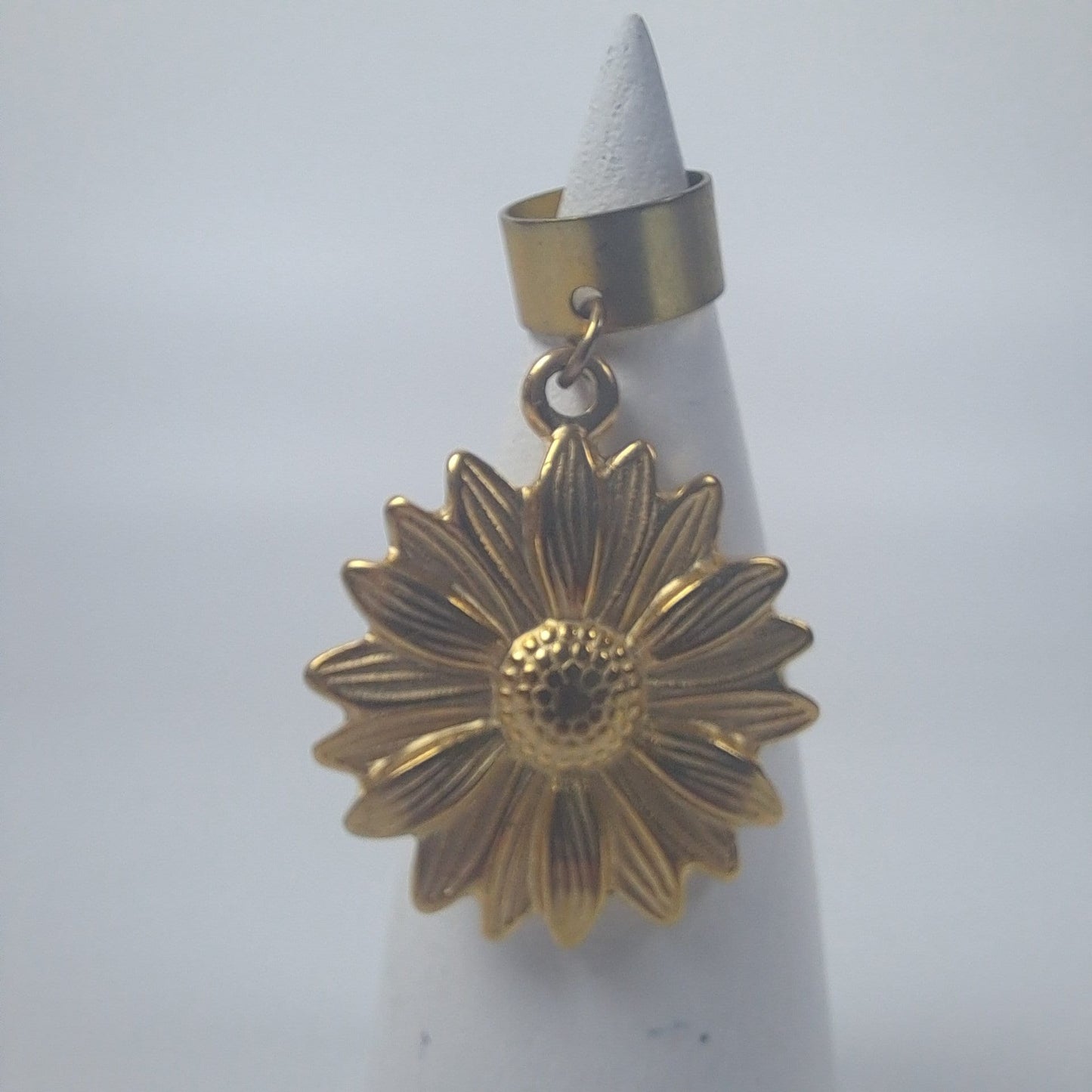 Gold Daisy Dread Bead, Adjustable Bead Hole, Dreadlock Accessories, Dread Beads, Loc Accessories, Loc Beads, metal dread bead