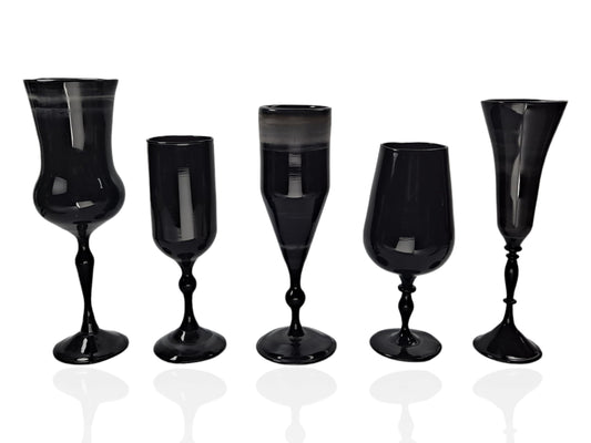 Black Glass Goblet Collection