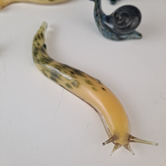 Handmade Glass Banana Slug Tree Ornament