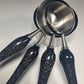 Kitchen Accessories, Measuring Cups with Black Glass Handles, #A0144, Ready to Ship