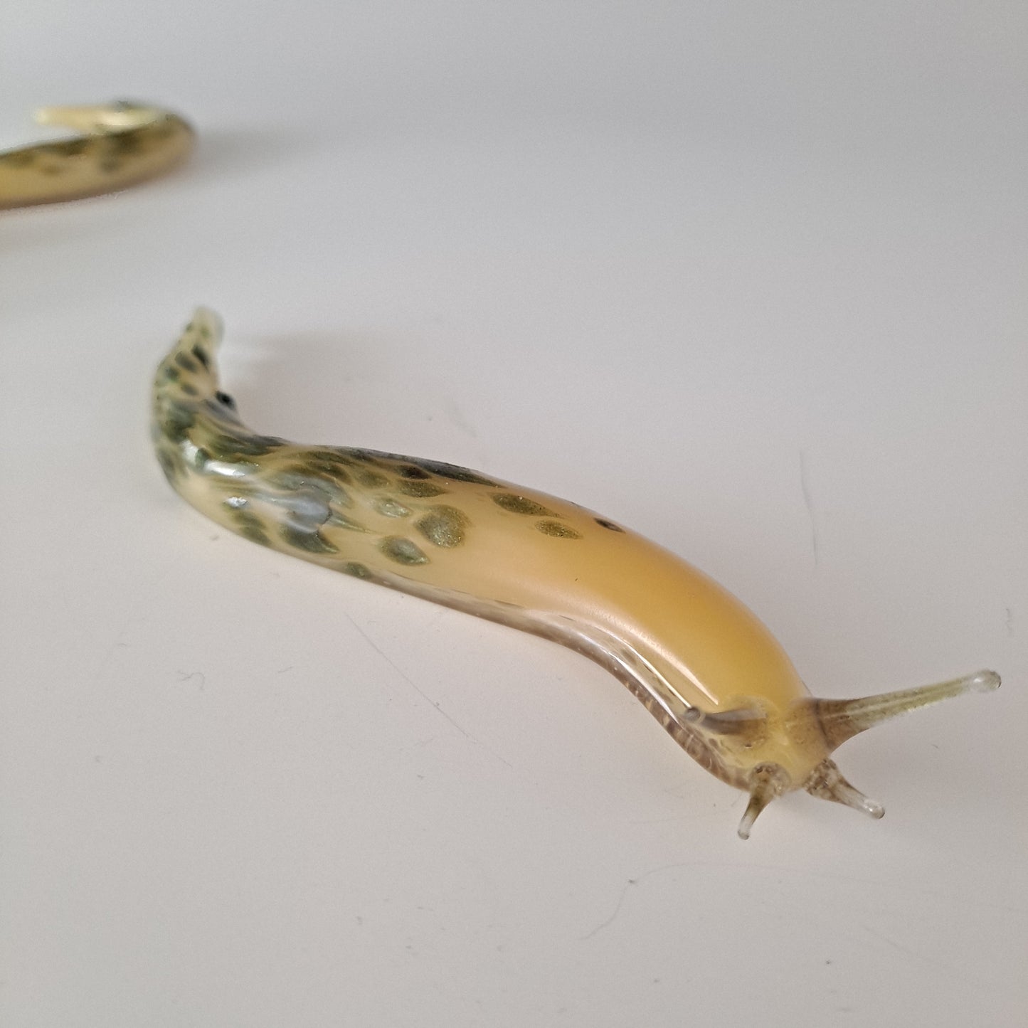 Handmade Glass Banana Slug Tree Ornament