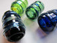 Striped Glass Dread Bead, CUSTOM Bead Hole Sizes 4-16mm