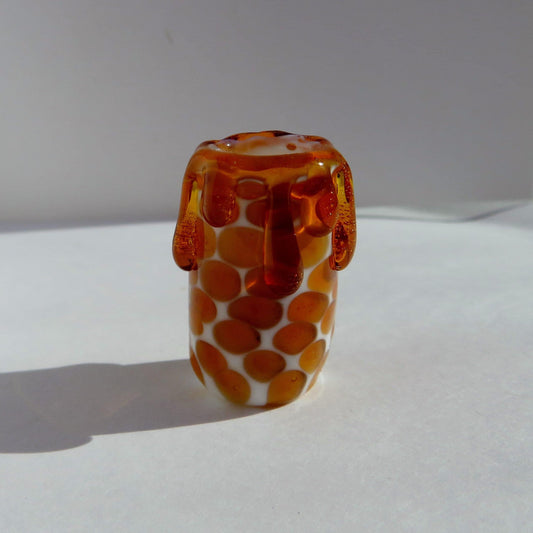 Honey Comb Drip Dread Bead with White Background, CUSTOM Bead Hole Sizes 4-16mm