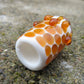 Honey Comb Drip Dread Bead with White Background, CUSTOM Bead Hole Sizes 4-16mm