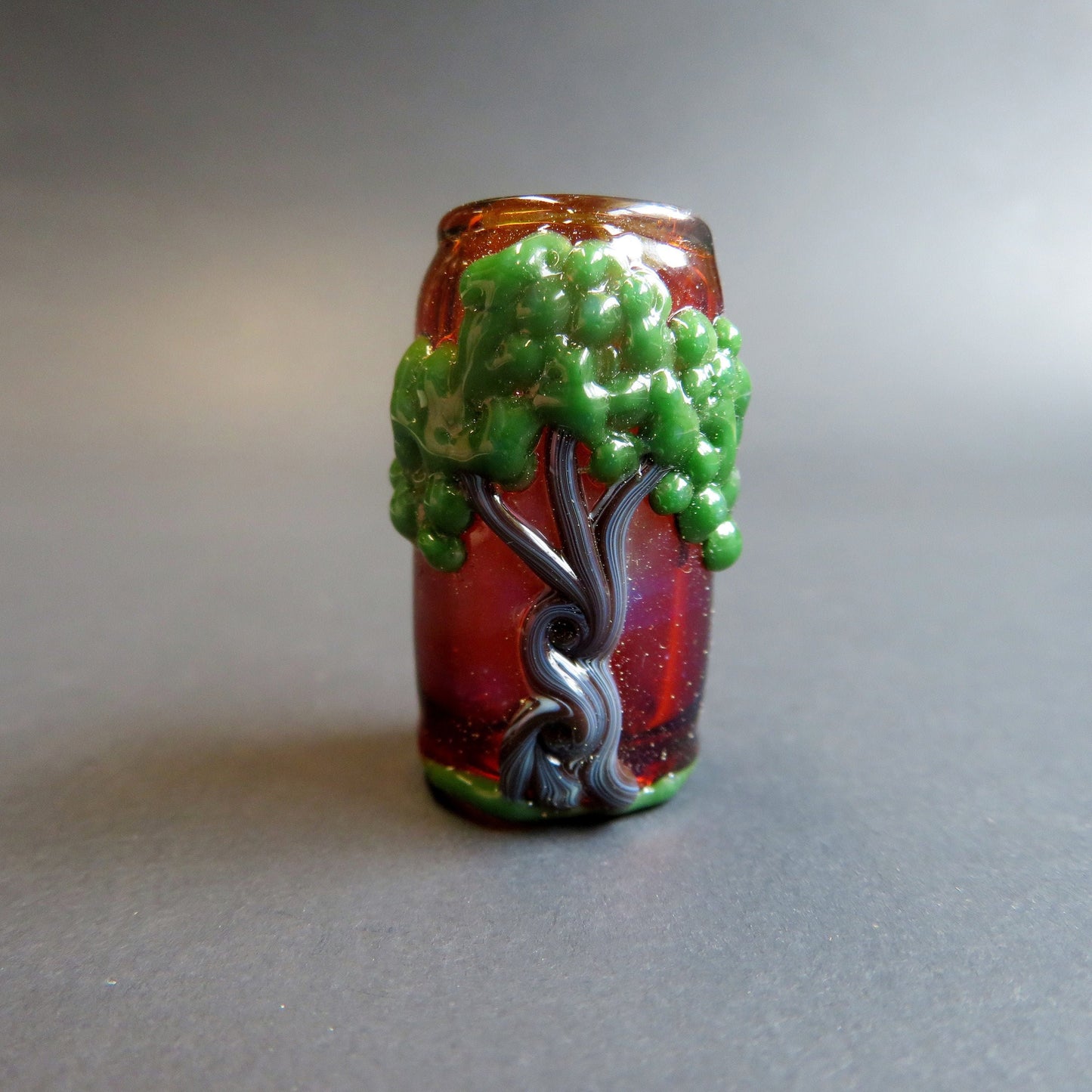 Summer Tree of Life Glass Dread Bead, CUSTOM Bead Hole Sizes 4-16mm