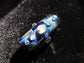 Dot Cross Glass Dread Bead, CUSTOM Bead Hole Sizes 4-16mm, Made to Order