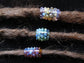 Dots on Green Glass Dread Bead, 4mm - 16mm Bead Hole Sizes Available, Made to Order
