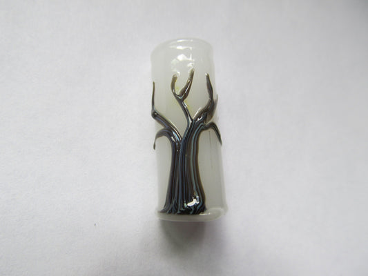 Winter Tree of life Glass Dread Bead,  CUSTOM Bead Hole Sizes 4-16mm