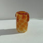 Honey Comb Drip Glass Dread Bead with Topaz Background, CUSTOM Bead Hole Sizes 4-16mm