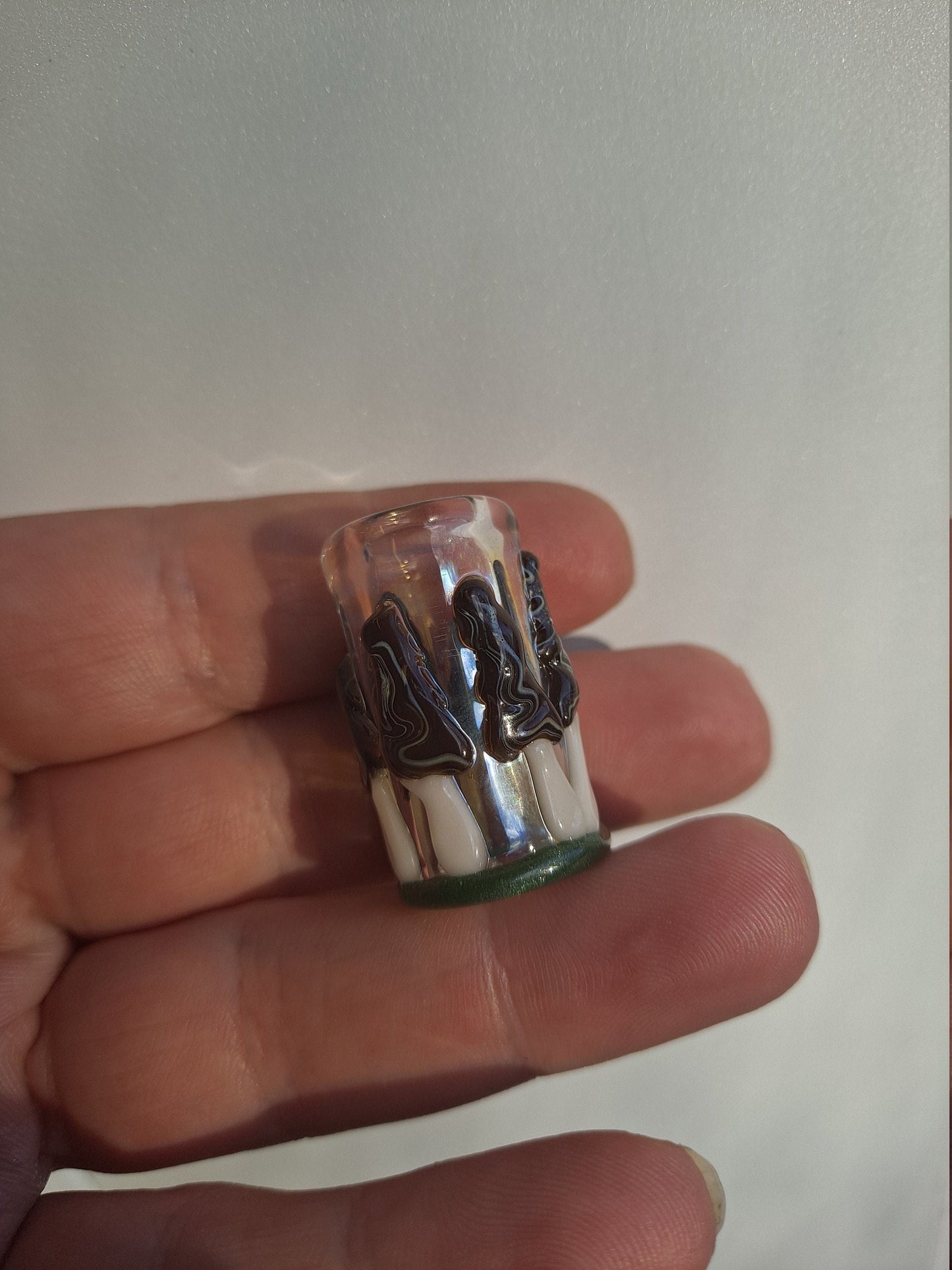 Morel Mushroom Glass Dread Bead, CUSTOM Bead Hole Sizes 4-16mm