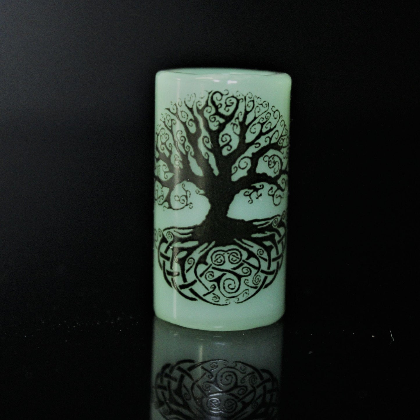 Celtic Tree of Life Glass Dread Bead, CUSTOM Colors & Hole Sizes, Made to Order