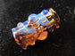 Dot Cross Glass Dread Bead, CUSTOM Bead Hole Sizes 4-16mm, Made to Order