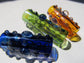 Dot Cross Glass Dread Bead, CUSTOM Bead Hole Sizes 4-16mm, Made to Order